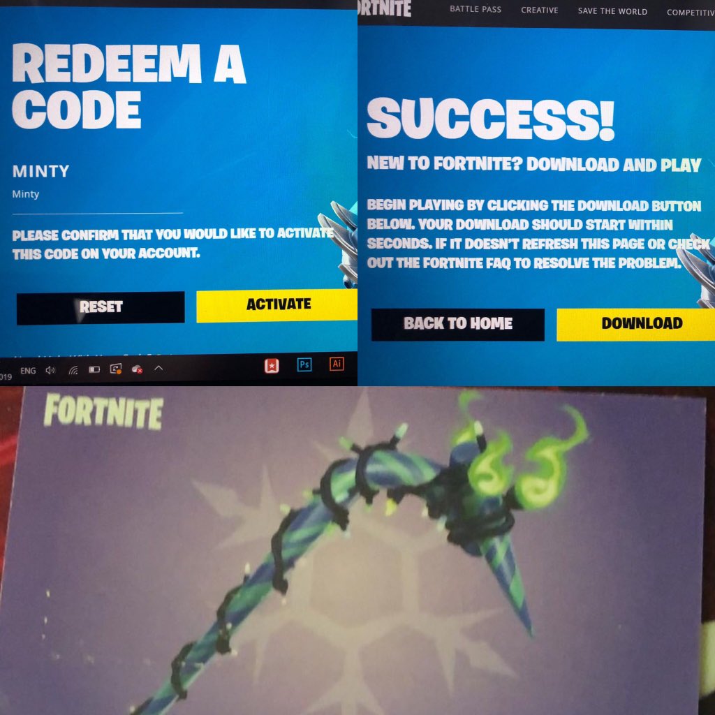 Fortnite Minty Pickaxe Code Ps4