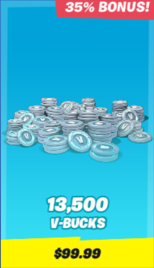 Fortnite Top Up 13500 V Bucks Reliable And Secured 24hours Online